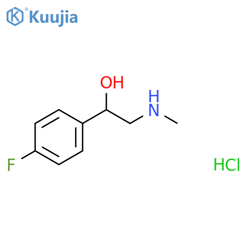 1-(4-fluorophenyl)-2-(methylamino)ethan-1-ol hydrochloride structure
