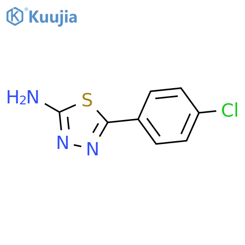 5-(4-chlorophenyl)-1,3,4-thiadiazol-2-amine structure