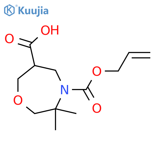 1,4-Oxazepine-4,6(5H)-dicarboxylic acid, tetrahydro-3,3-dimethyl-, 4-(2-propen-1-yl) ester structure