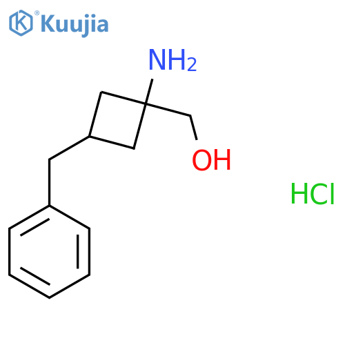 (1-Amino-3-benzylcyclobutyl)methanol hydrochloride structure