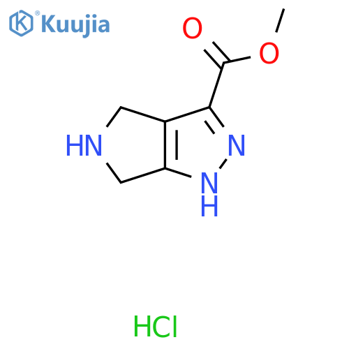 methyl 1H,4H,5H,6H-pyrrolo[3,4-c]pyrazole-3-carboxylate hydrochloride structure