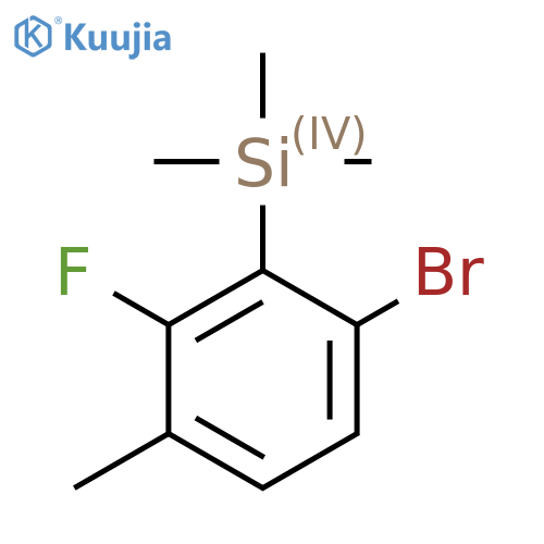 (6-Bromo-2-fluoro-3-methylphenyl)trimethylsilane structure