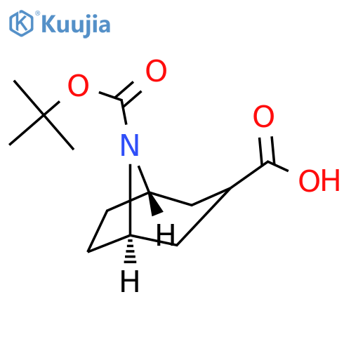 exo-8-tert-butoxycarbonyl-8-azabicyclo[3.2.1]octane-3-carboxylic acid structure