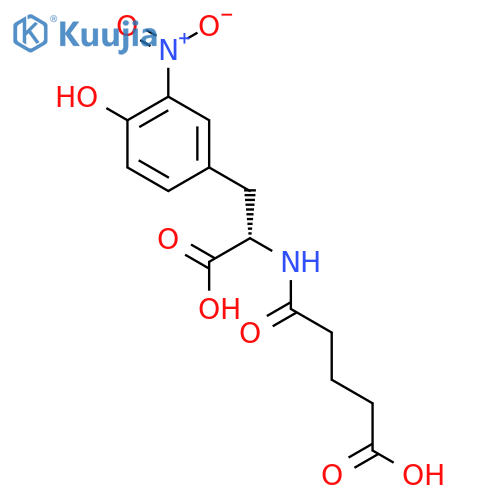4-{[(1S)-1-carboxy-2-(4-hydroxy-3-nitrophenyl)ethyl]carbamoyl}butanoic acid structure