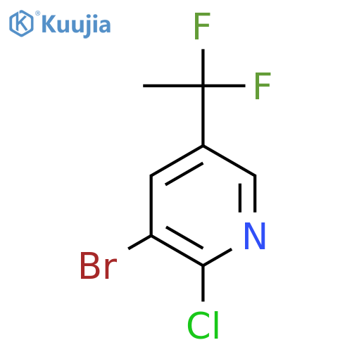 3-Bromo-2-chloro-5-(1,1-difluoroethyl)pyridine structure