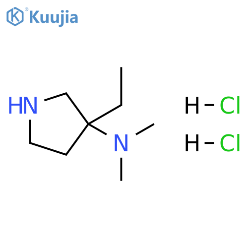 3-Pyrrolidinamine, 3-ethyl-N,N-dimethyl-, hydrochloride (1:2) structure