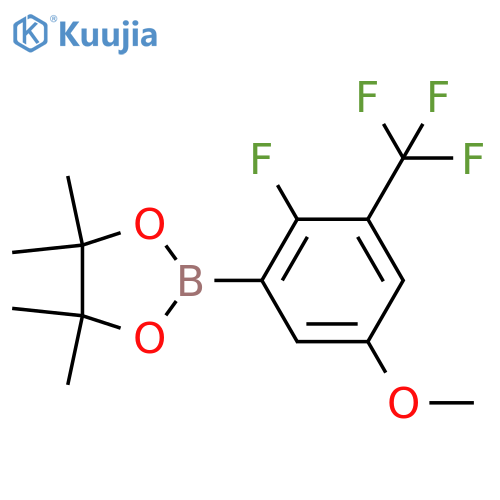 2-(2-Fluoro-5-methoxy-3-(trifluoromethyl)phenyl)-4,4,5,5-tetramethyl-1,3,2-dioxaborolane structure