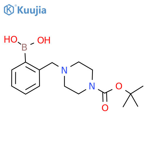 (2-((4-(tert-Butoxycarbonyl)piperazin-1-yl)methyl)phenyl)boronic acid structure