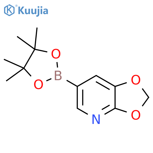6-(4,4,5,5-tetramethyl-1,3,2-dioxaborolan-2-yl)-2H-1,3dioxolo4,5-bpyridine structure
