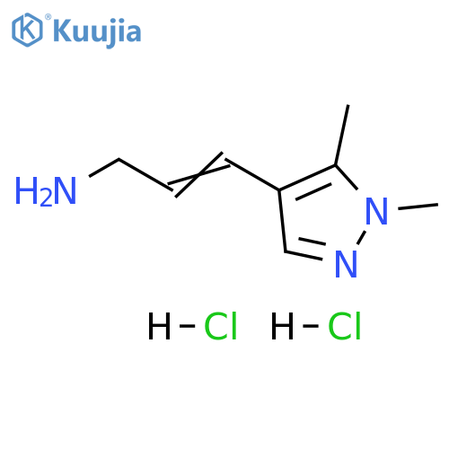 2-Propen-1-amine, 3-(1,5-dimethyl-1H-pyrazol-4-yl)-, hydrochloride (1:2) structure