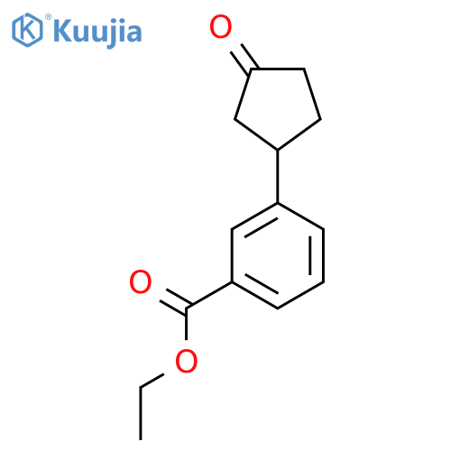 Ethyl 3-(3-oxocyclopentyl)benzoate structure