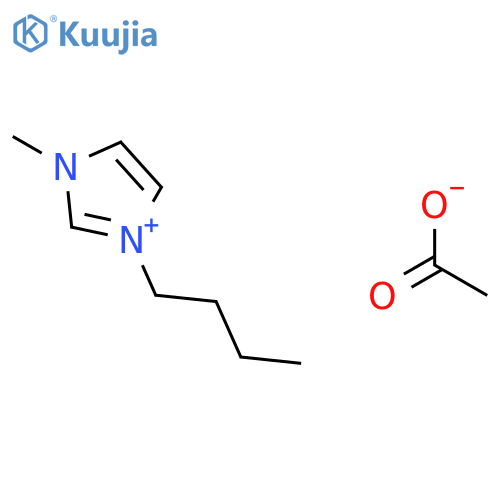 1-Butyl-3-methylimidazolium acetate structure