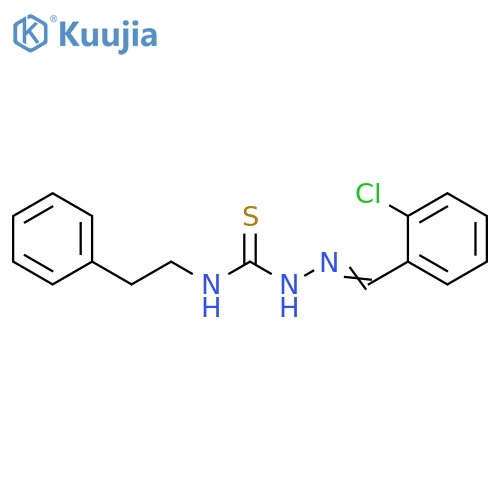 3-(E)-(2-chlorophenyl)methylideneamino-1-(2-phenylethyl)thiourea structure