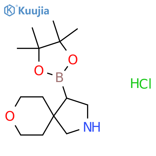 4-(4,4,5,5-tetramethyl-1,3,2-dioxaborolan-2-yl)-8-oxa-2-azaspiro4.5decane hydrochloride structure