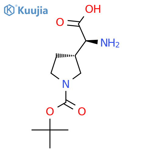 (2S)-2-amino-2-[(3S)-1-tert-butoxycarbonylpyrrolidin-3-yl]acetic acid structure