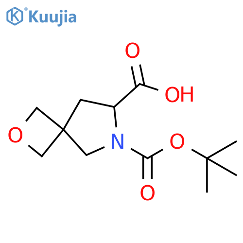 6-(tert-butoxy)carbonyl-2-oxa-6-azaspiro3.4octane-7-carboxylic acid structure
