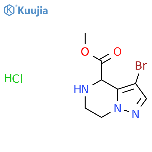 methyl 3-bromo-4H,5H,6H,7H-pyrazolo[1,5-a]pyrazine-4-carboxylate hydrochloride structure