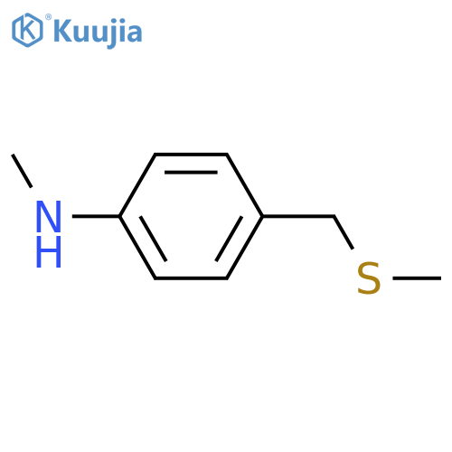 Benzenamine, N-methyl-4-[(methylthio)methyl]-  structure