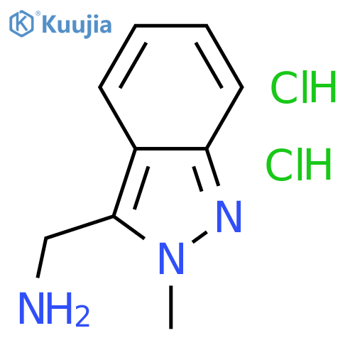 2H-Indazole-3-methanamine, 2-methyl-, hydrochloride (1:2)  structure