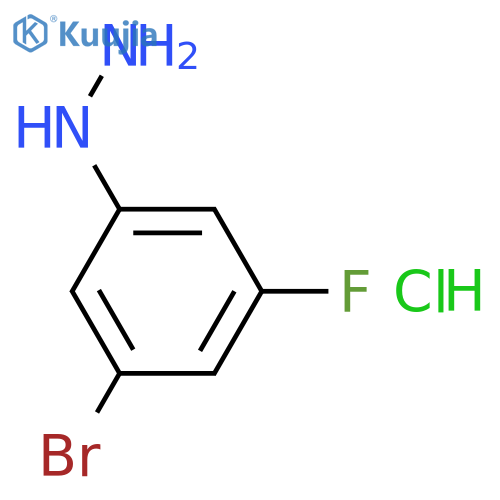 (3-bromo-5-fluorophenyl)hydrazine hydrochloride structure
