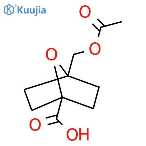 4-[(Acetyloxy)methyl]-7-oxabicyclo[2.2.1]heptane-1-carboxylic acid structure