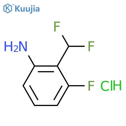 Benzenamine, 2-(difluoromethyl)-3-fluoro-, hydrochloride (1:1) structure