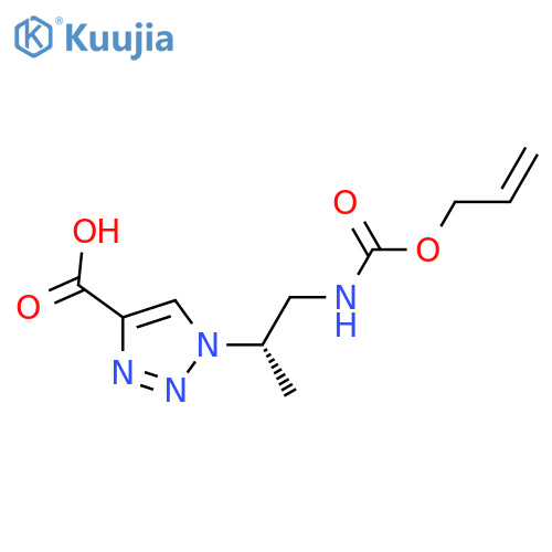 1H-1,2,3-Triazole-4-carboxylic acid, 1-[(1S)-1-methyl-2-[[(2-propen-1-yloxy)carbonyl]amino]ethyl]-  structure