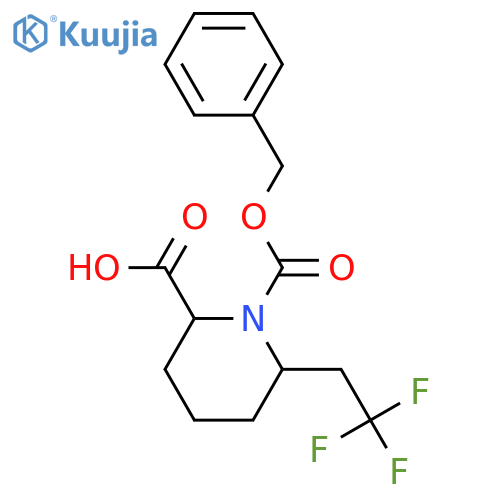 1,2-Piperidinedicarboxylic acid, 6-(2,2,2-trifluoroethyl)-, 1-(phenylmethyl) ester structure
