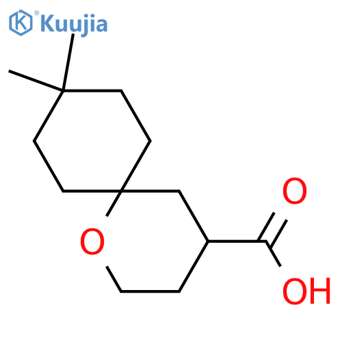 1-Oxaspiro[5.5]undecane-4-carboxylic acid, 9,9-dimethyl-  structure