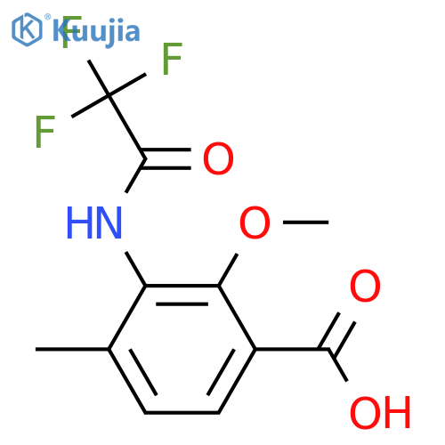Benzoic acid, 2-methoxy-4-methyl-3-[(2,2,2-trifluoroacetyl)amino]-  structure