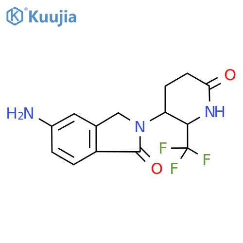 1H-Isoindol-1-one, 5-amino-2,3-dihydro-2-[6-oxo-2-(trifluoromethyl)-3-piperidinyl]- structure