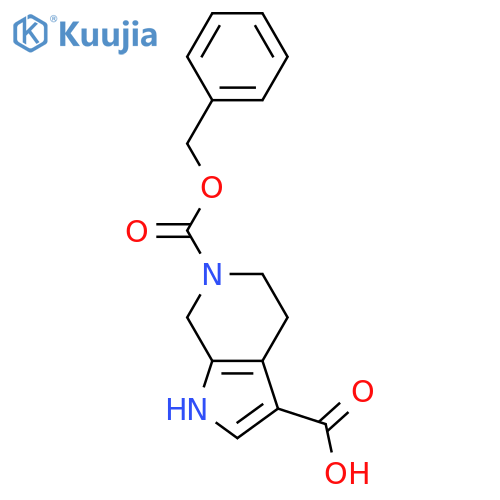 6H-Pyrrolo[2,3-c]pyridine-3,6-dicarboxylic acid, 1,4,5,7-tetrahydro-, 6-(phenylmethyl) ester  structure
