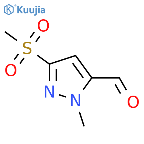 1H-Pyrazole-5-carboxaldehyde, 1-methyl-3-(methylsulfonyl)- structure