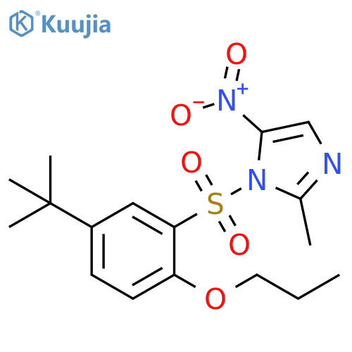 1-(5-tert-butyl-2-propoxybenzenesulfonyl)-2-methyl-5-nitro-1H-imidazole structure