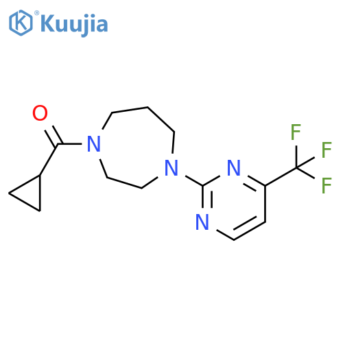 1-cyclopropanecarbonyl-4-[4-(trifluoromethyl)pyrimidin-2-yl]-1,4-diazepane structure