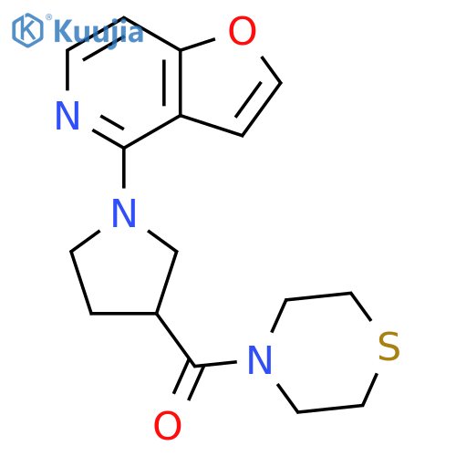 4-(1-{furo[3,2-c]pyridin-4-yl}pyrrolidine-3-carbonyl)thiomorpholine structure