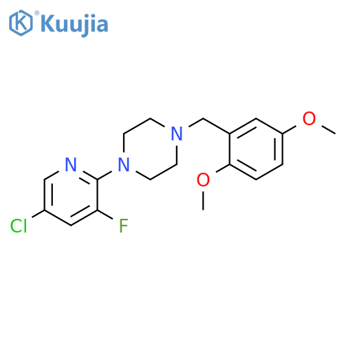 1-(5-chloro-3-fluoropyridin-2-yl)-4-[(2,5-dimethoxyphenyl)methyl]piperazine structure