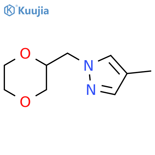 1-[(1,4-dioxan-2-yl)methyl]-4-methyl-1H-pyrazole structure