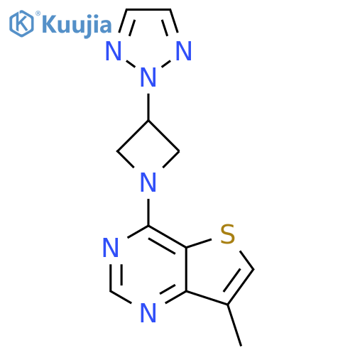 2-(1-{7-methylthieno3,2-dpyrimidin-4-yl}azetidin-3-yl)-2H-1,2,3-triazole structure