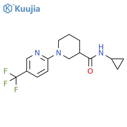 N-cyclopropyl-1-[5-(trifluoromethyl)pyridin-2-yl]piperidine-3-carboxamide structure