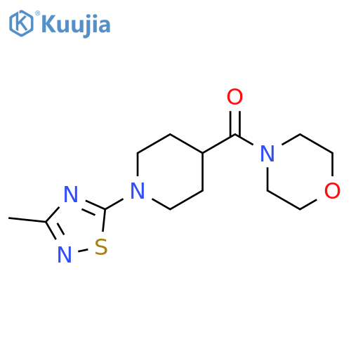 4-[1-(3-methyl-1,2,4-thiadiazol-5-yl)piperidine-4-carbonyl]morpholine structure