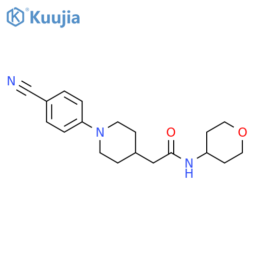 2-[1-(4-cyanophenyl)piperidin-4-yl]-N-(oxan-4-yl)acetamide structure