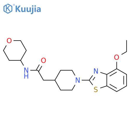 2-[1-(4-ethoxy-1,3-benzothiazol-2-yl)piperidin-4-yl]-N-(oxan-4-yl)acetamide structure