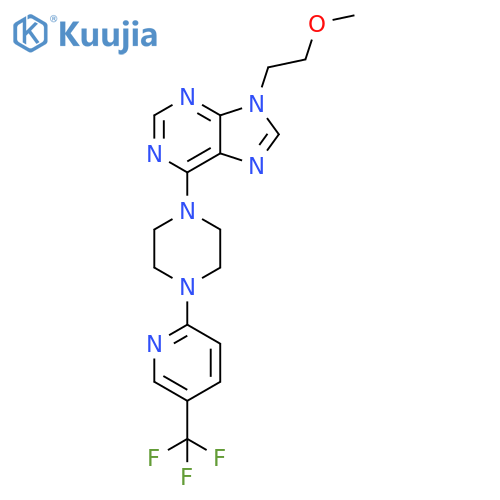 9-(2-methoxyethyl)-6-{4-[5-(trifluoromethyl)pyridin-2-yl]piperazin-1-yl}-9H-purine structure