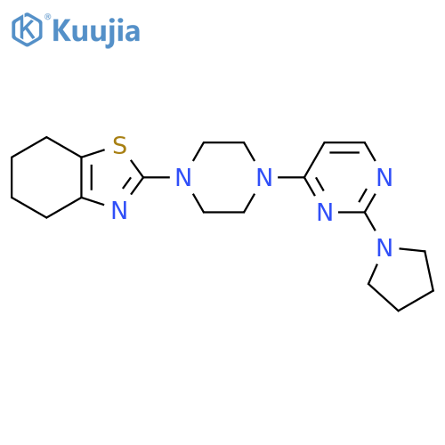 2-{4-[2-(pyrrolidin-1-yl)pyrimidin-4-yl]piperazin-1-yl}-4,5,6,7-tetrahydro-1,3-benzothiazole structure