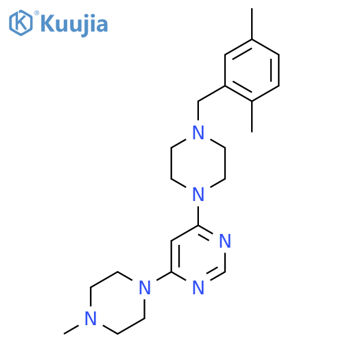 4-{4-[(2,5-Dimethylphenyl)methyl]piperazin-1-yl}-6-(4-methylpiperazin-1-yl)pyrimidine structure