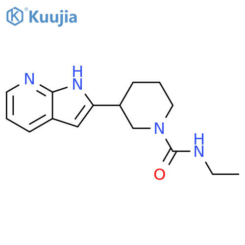 N-ethyl-3-{1H-pyrrolo[2,3-b]pyridin-2-yl}piperidine-1-carboxamide structure