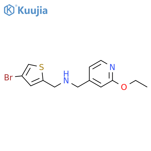[(4-bromothiophen-2-yl)methyl][(2-ethoxypyridin-4-yl)methyl]amine structure