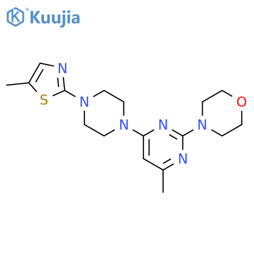 4-{4-methyl-6-[4-(5-methyl-1,3-thiazol-2-yl)piperazin-1-yl]pyrimidin-2-yl}morpholine structure