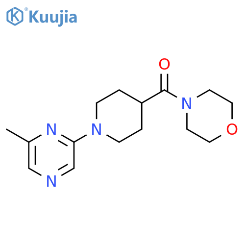 4-[1-(6-methylpyrazin-2-yl)piperidine-4-carbonyl]morpholine structure